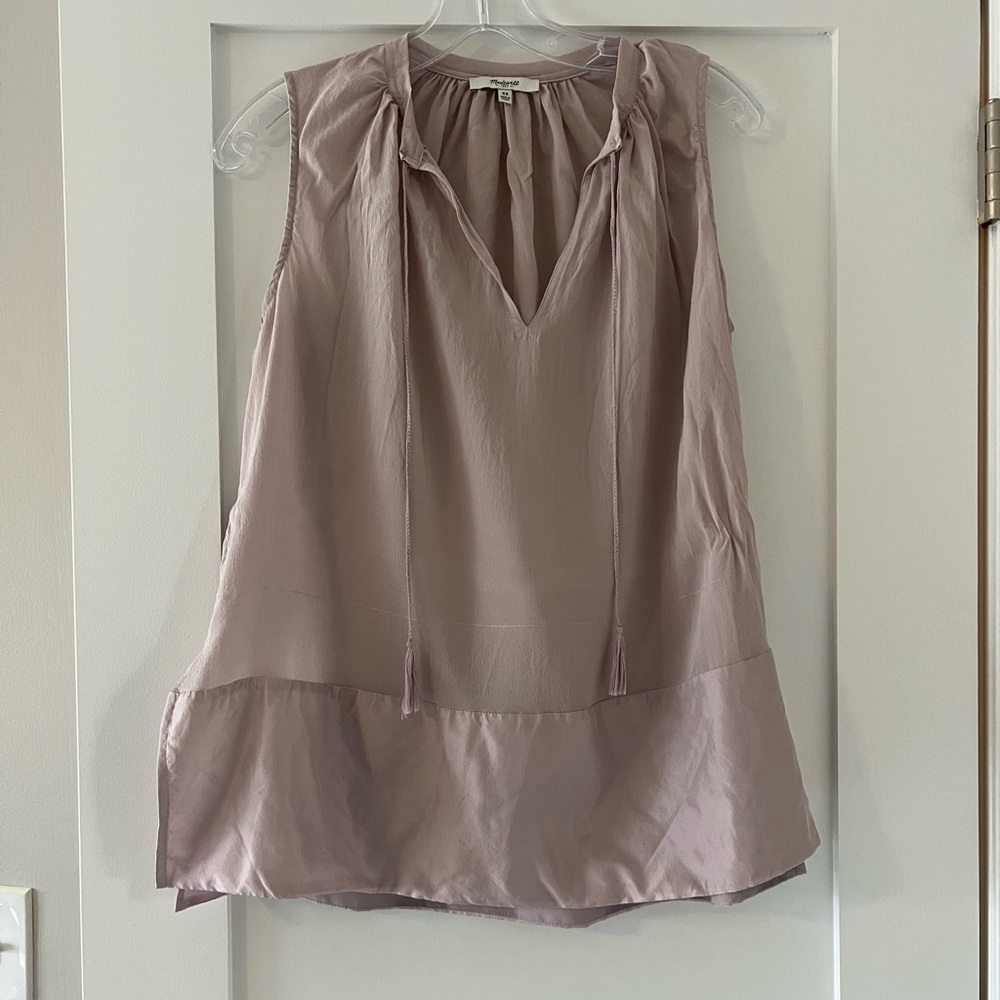 Madewell silk sleeveless blouse, XS